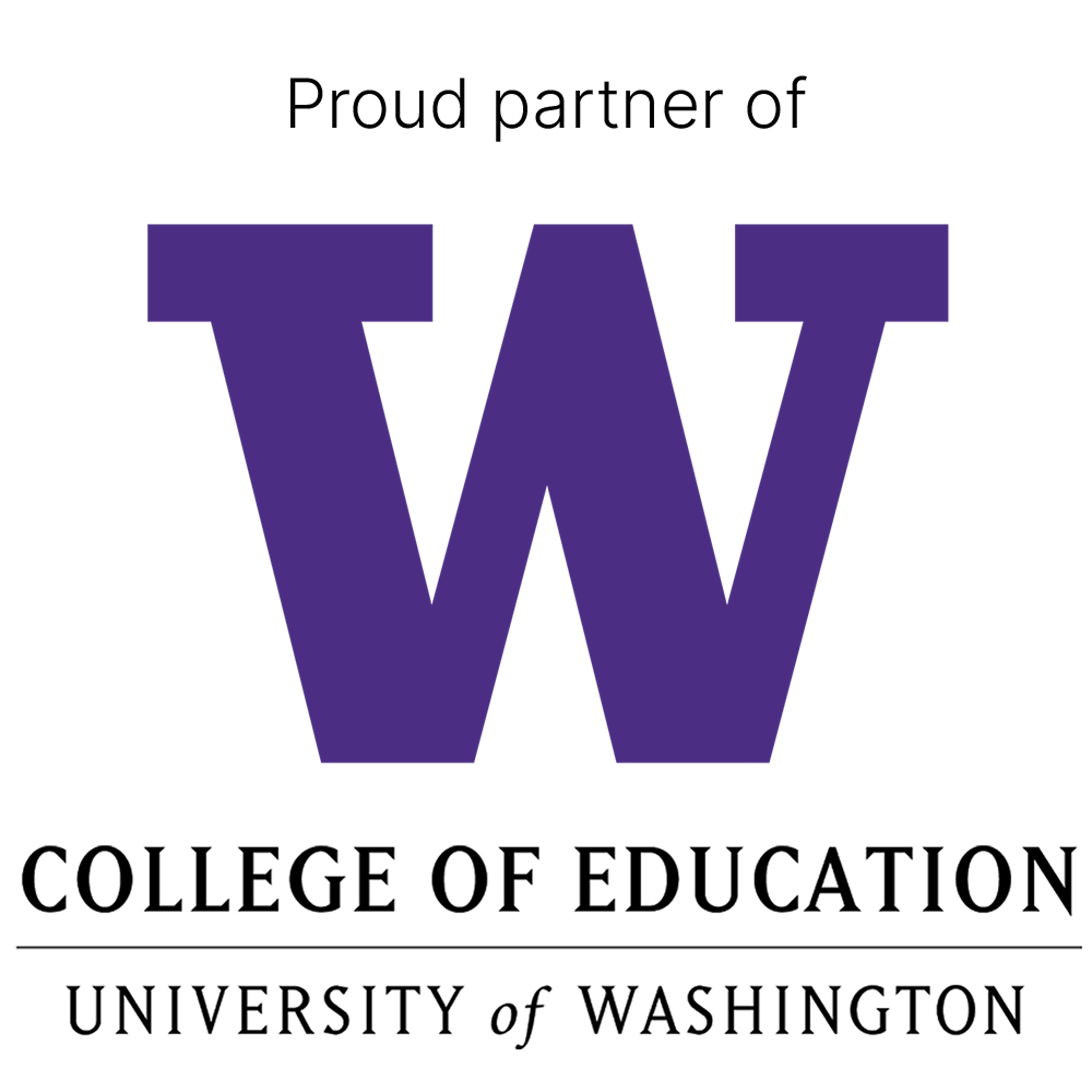 The logo for the University of Washington College of Education